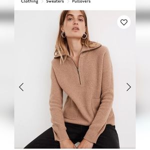 Madewell half zip pullover sweater
